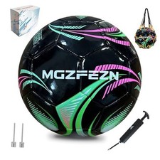 Youth Soccer Ball Size 3/4/5, Kids Outdoor Play Game Training Size 4 Black