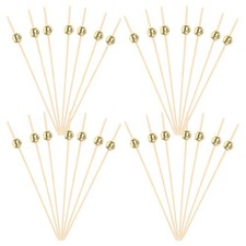 200PCS Cocktail Picks: Wood Appetizers Food Picks Long Toothpicks Drinks