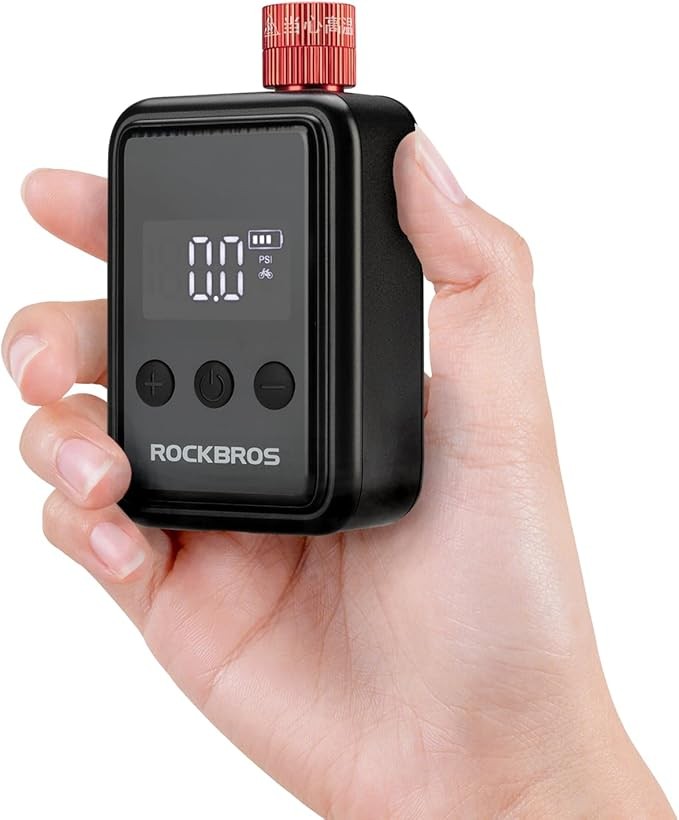 ROCKBROS Mini Electric Pump with LED Gauge150 PSI Motorcycle Portable Inflator 8890₽