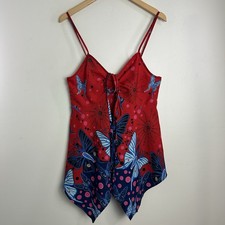 Y2K Babydoll Top Women Med ButterflyFairy Pixie Festival Boho Tank Cami 90s