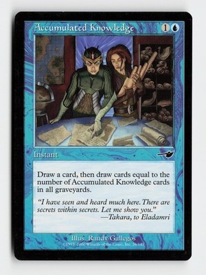 Accumulated Knowledge Common Nemesis Magic: The Gathering Cards