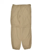 VINTAGE Mens Joggers Cargo Trousers W34 L31 Beige Cotton BE03