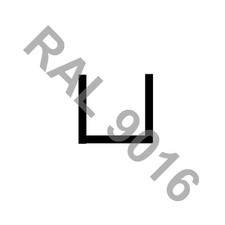 Alu U-Profil 15x15x15x2mm RAL9016 WEISS 1m
