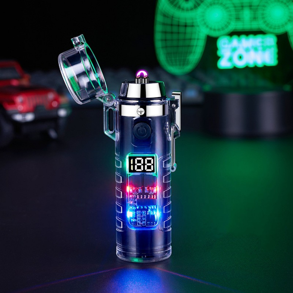 Rechargeable Waterproof Electric Lighter Dual Arc Plasma Flameless Windproof