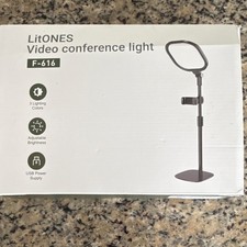 LitONES F-616 Video Conference USB Light, 3 Colors, Adjustable Brightness