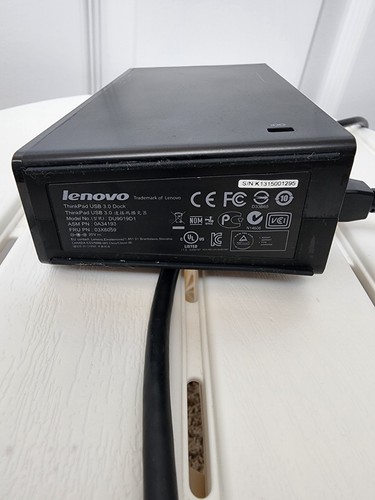 Station d'accueil pour ordinateur portable Lenovo ThinkPad USB 3.0 DU9019D1 03X6059 - sans câble d'alimentation - Photo 3/4