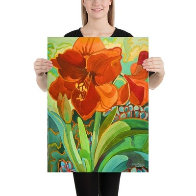 Red Joy 18 x 24 Matte Paper Poster Barbara Lawson WC