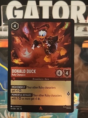 Donald Duck - Ruby Champion 121/204 Whispers in the Well Cold Foil