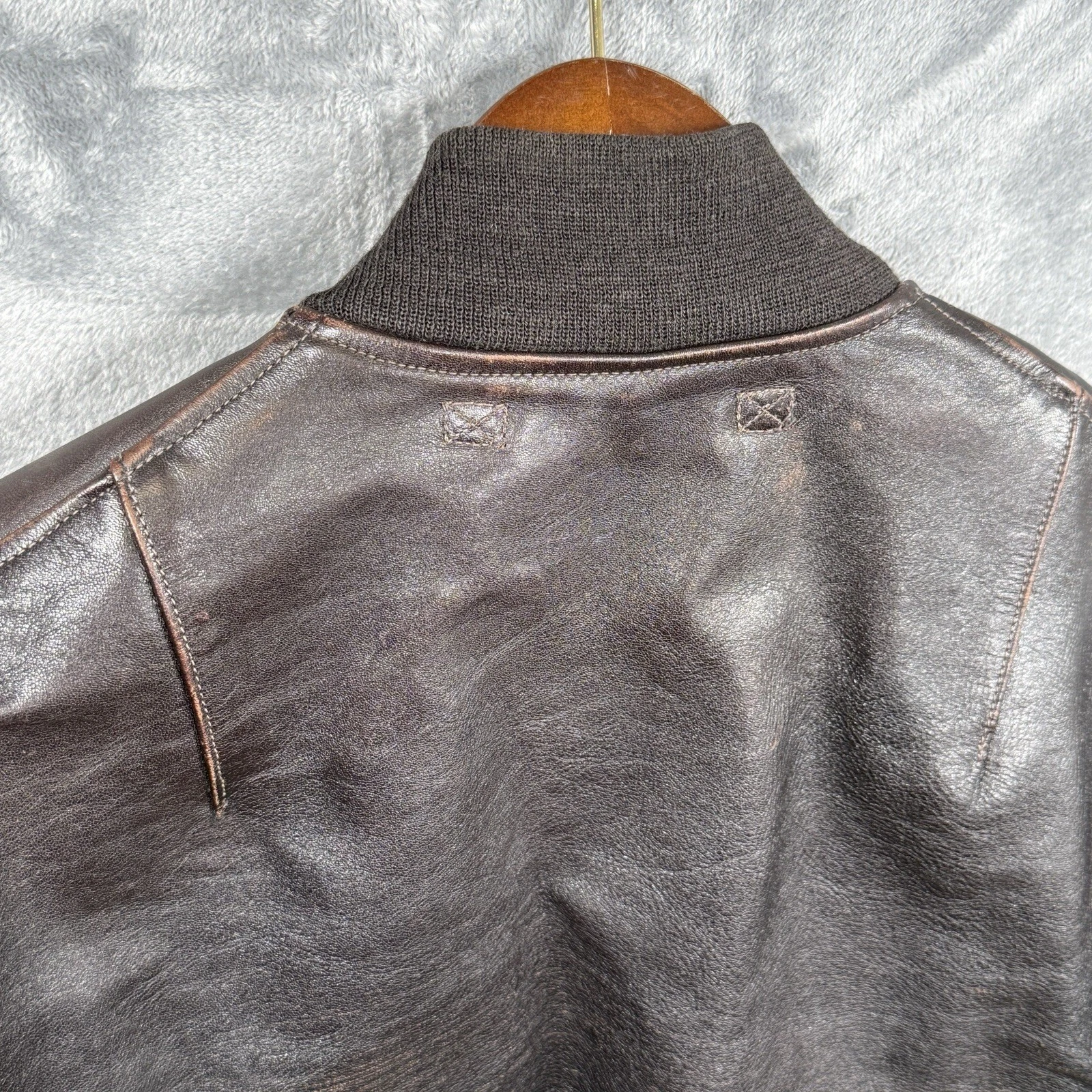 Buzz Rickson's William Gibson MA-1 Leather Flight Jacket Size 40 - product detail image 11