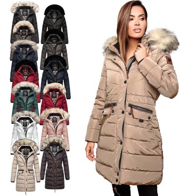 Navahoo Paula Damen Winter Jacke Mantel Parka warm gefütterte Winterjacke  B383