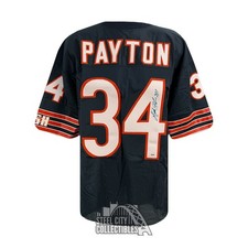 Walter Payton Autograph Chicago Bears Russell Navy Football Jersey - PSA/DNA LOA