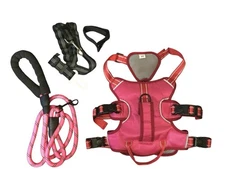Dog Harness M Adjustable No Pull No Choke Outdoor Vest with Seatbelt Buckle Pink