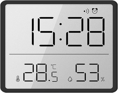 Atomic Clock Digital Wall Clock Large Display, Date & Temperature Humidity Sensi