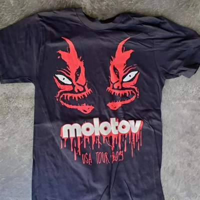 Retro MOLOTOV Band Tour 2019 Heavy Cotton Black T Shirt All Size AG942