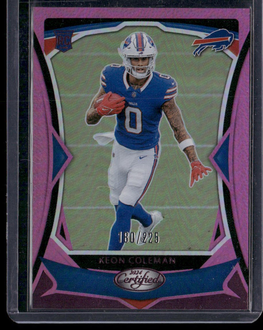 2024 Panini Certified #124 Keon Coleman Mirror Pink #/225