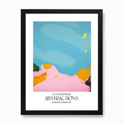 Pop Colour Abstraktes Gemälde 6 Exhi Gerahmt Wandbild Poster Leinwanddruck Bild