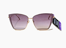 Foster Grant Trend Sunglasses 44029WOR616 JCP Purple Rim Cat Eye 100 UVA-UVB
