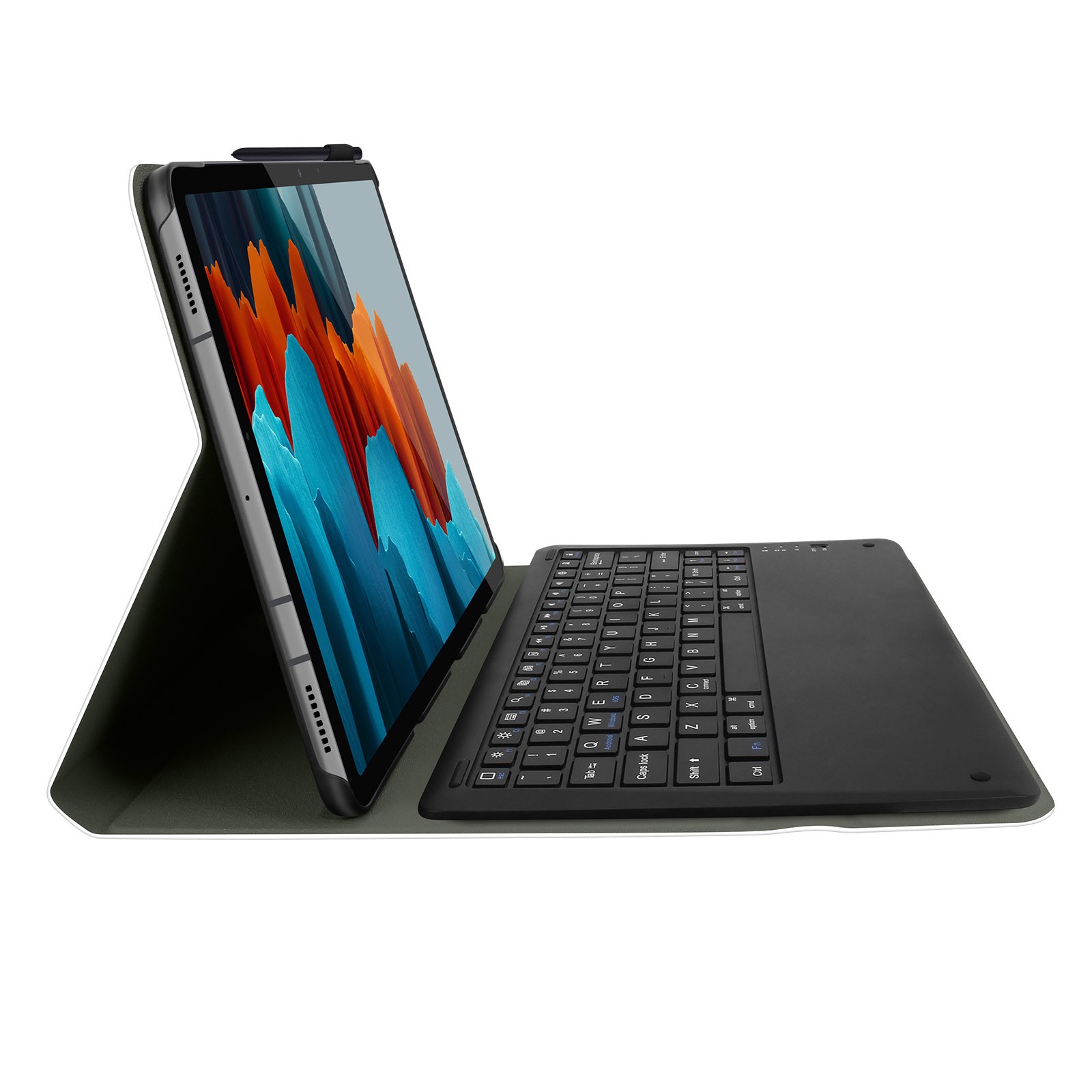 Clavier QWERTY Bluetooth Tab S7 fini les rayures grâce à l'étui noir S8