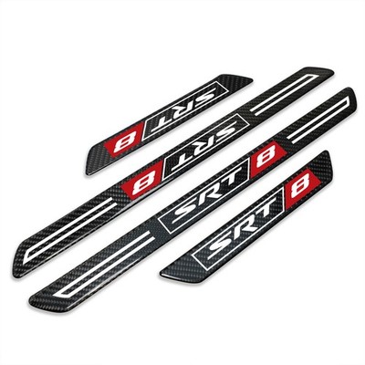 Dodge SRT-8 Black Carbon Fiber Universal Door Sill Protector Kick Plates