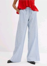 Bonprix Damen Hose Schlupfhose mit weitem Bein Baumwolle Grösse 40