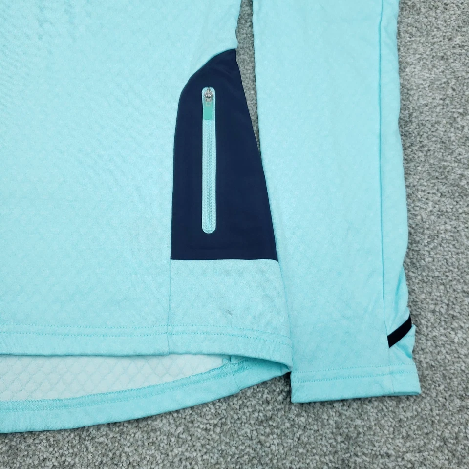 Craft 1/4 Zip Shirt Long Sleeve Light Blue Workout Running Thumbholes Womens M - Image 4 of 4