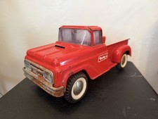 1960  s Original RED Buddy L Step Side Pickup Truck Pressed Steel Unrestored