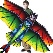 "2 Pack Eagle Dragon Butterfly Kites 62""x45.5"" Easy to Fly for Kids"