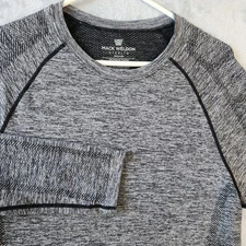 Mack Weldon Stealth Performance Shirt Mens Size Medium Athletic Heathered Gray