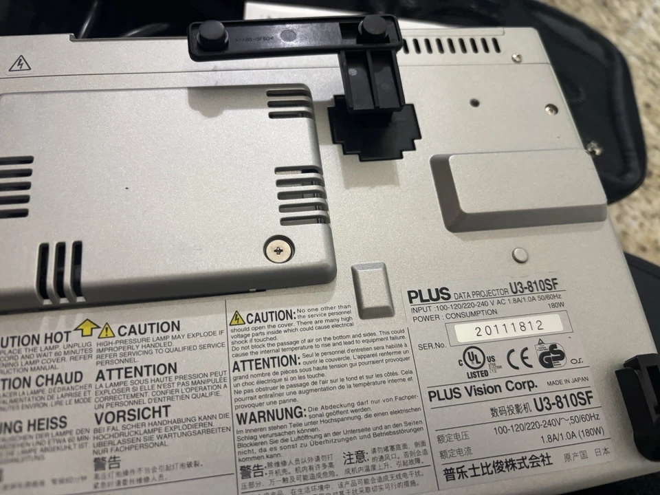 PLUS U3-810SF DLP ULTRA PORTABLE PROJECTOR, WORKS GREAT W/ Case Accessories - Image 4 of 4