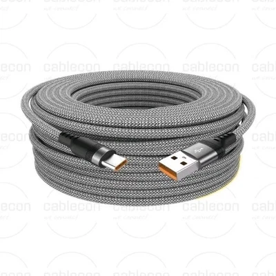 AURUM Cavo USB-C Tipo A-C Cavo di Ricarica Lungo Cavo Dati Ricarica Rapida Nylon Lungo 5m