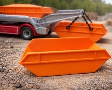 model scale skips For 1/50 Model Trucks Lorry’s —  X 3 Orange Skips