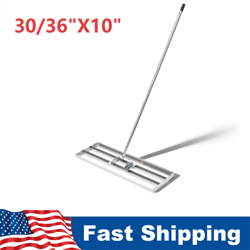 Lawn Leveling Rake 30/36" Heavy Duty Lawn Leveler Tool W/6.5FT Handle Adjustable - Picture 1 of 14