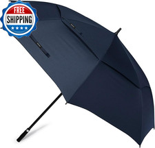 72 Inch Huge Large Oversize Golf Umbrella Automatic Open Double Canopy Vented...