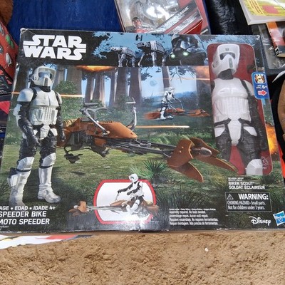 NEW STAR WARS Speeder Bike Moto Speeder w/ Biker Scout 12'' Action Figure ROTJ