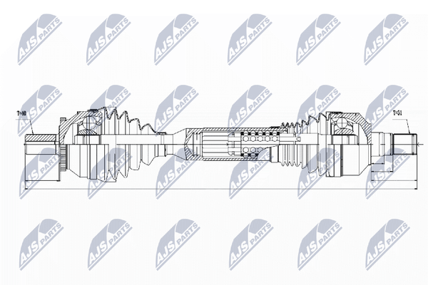 Antriebswelle NTY NPW-VV-063 40 FüR Volvo 31 XC90 1 275 AWD-image