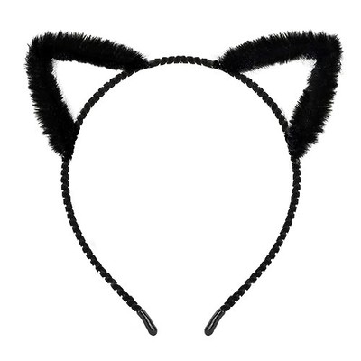  Cat Ears Headband for Women Girls Cat Ear Headbands Halloween Custome black
