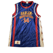 HARLEM GLOBETROTTERS AUTHENTIC HANDLES #14 BASKETBALL JERSEY MENS SIZE MEDIUM