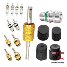 16 PCS Air Condition Valve Core Kit, Includes R134A R12 Valve Cores, Service