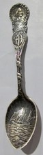 Antique  1893 WORLDS COLUMBIAN EXPOSITION Sterling Silver Souvenir 4 Inch Spoon