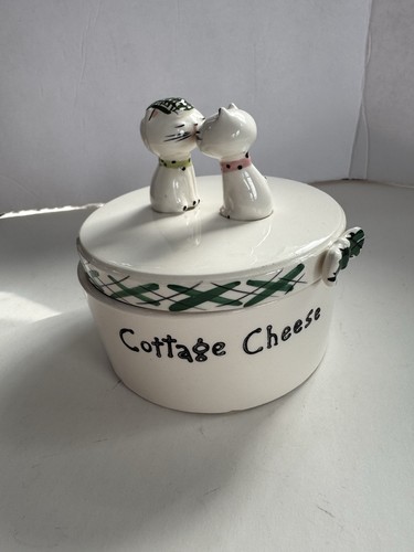 1958 Vintage HOLT HOWARD Cozy Kitten Cat Cottage Käse 2 Stck. Behälter Glas Schale - Bild 14 von 23