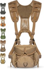 Hunting Chest Rig with Rangefinder Pouch, MOLLE System Bino Harness for Bow Hunt