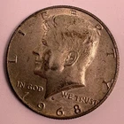 1968 Kennedy Half Dollar 50c Silver United States Coin