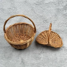 Vintage Small Baskets Lot of 2 Cottagecore Country Grandmacore Home Decor