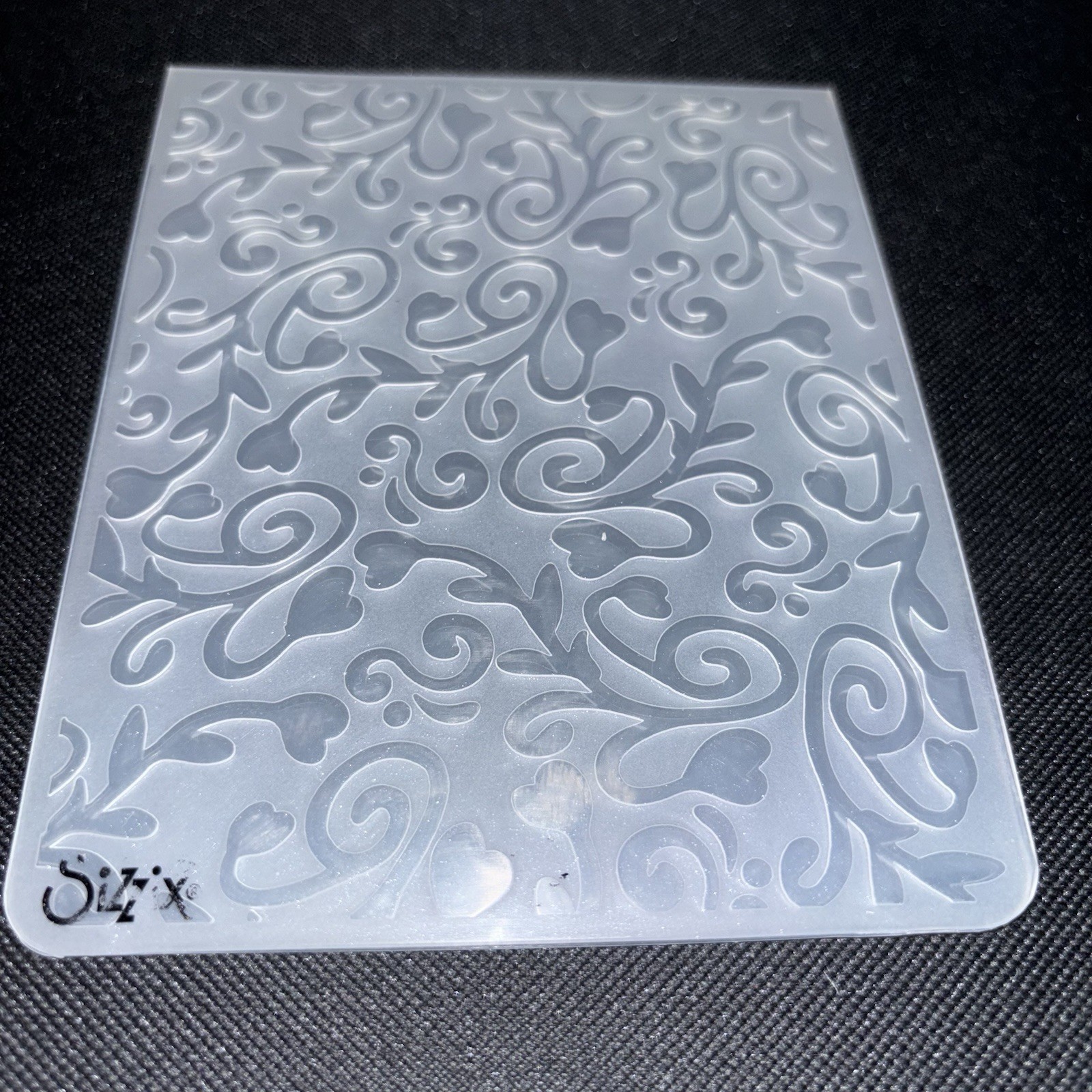 Sizzix 4x6 Embossing Folder Lot - Floral Lattice & Swirl Heart Design