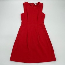 MADEWELL Dress Size 0 Bright Red Sleeveless Mini Skater Fit Flare Summer