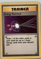 Energy Retrieval 81/102 Base Set Unlimited Pokemon Card *B3