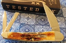 CASE XX 65347 SEAHORSE WHITTLER POCKET KNIFE 6.5 BONESTAG HANDLE 6.5355WH SS