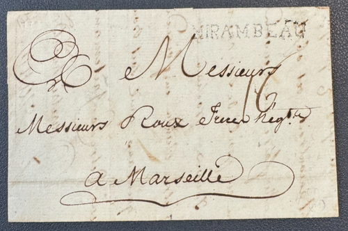 From Lettering Image Letter From MIRAMBEAU (Province Of Saintonge) / 1776 / Tax 16 Sols ...