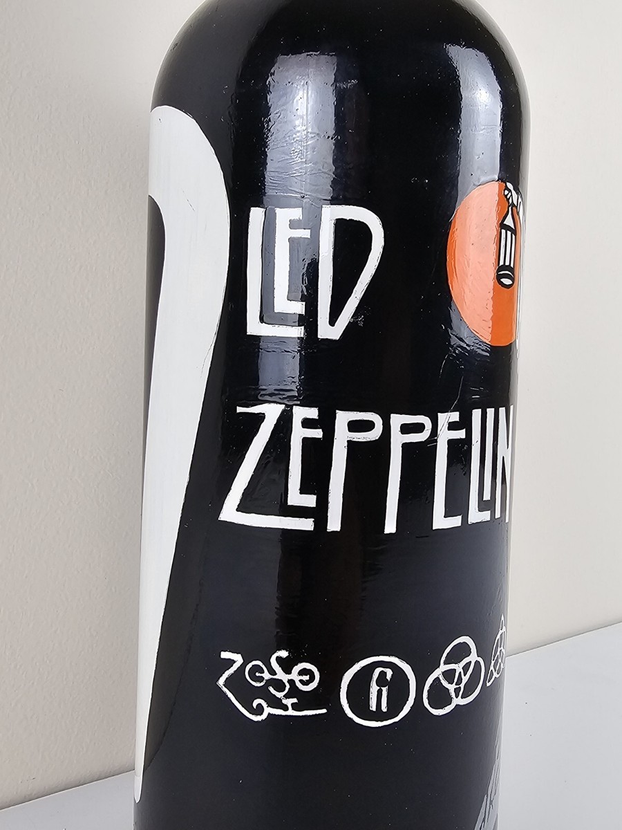 LED ZEPPELIN - Unique Led Zeppelin Glass Bottle 13x4 Modern Glass