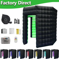 Inflatable Octagonal Photo Booth Enclosure 2 Doors W/LED Light & Blower for Bars